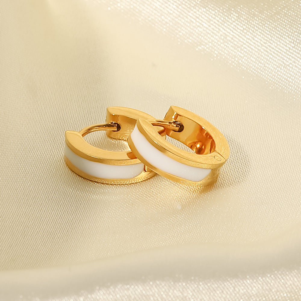 Colorful Simple Circle Hoop Earrings