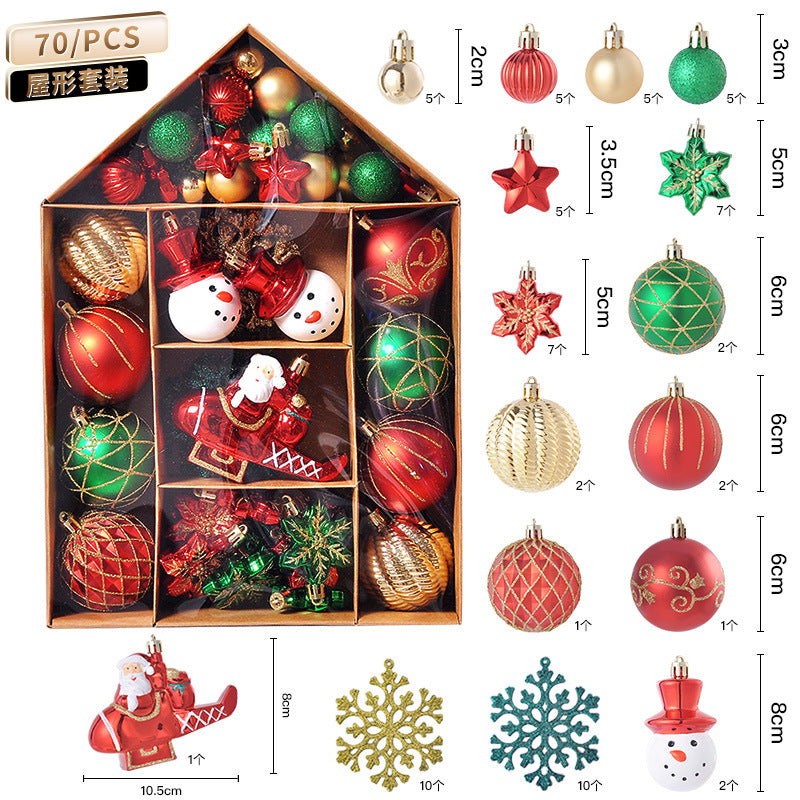 House Painting Christmas Plating Package Christmas Tree Ornaments Christmas Ball Set