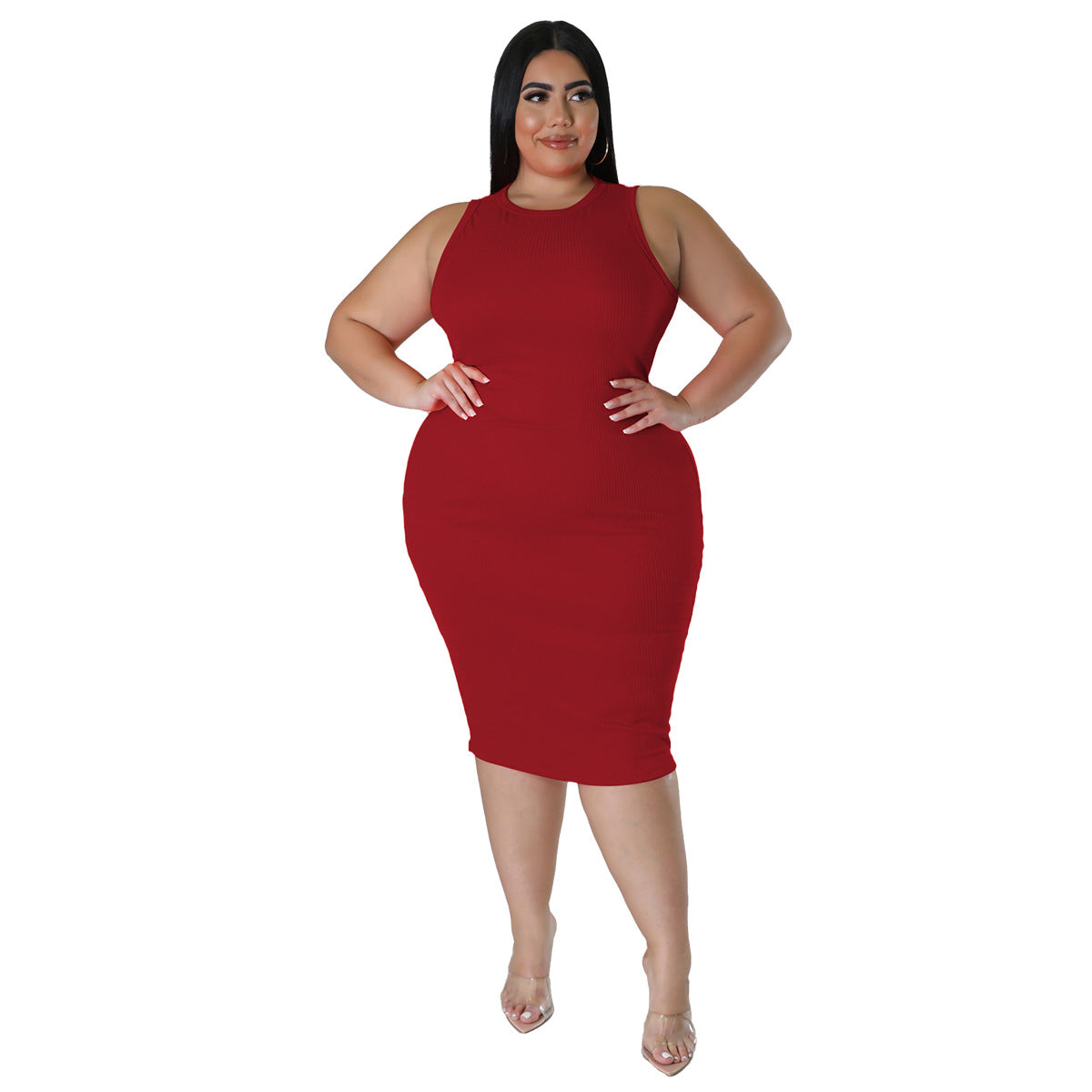 Trendy Casual Solid Color Sleeveless Dress