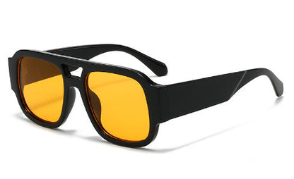 Trendy Wide-Brim Aviator Sunglasses