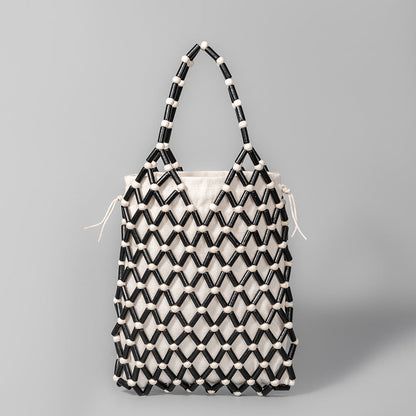 Hallow Wooden Bead Handbags