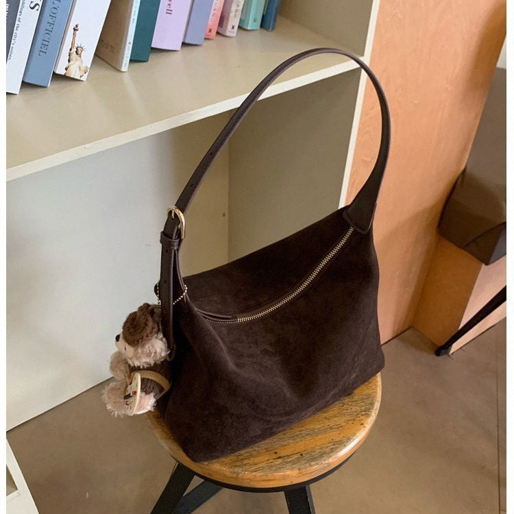 Vintage Suede Adjustable Shoulder Crossbody Bag