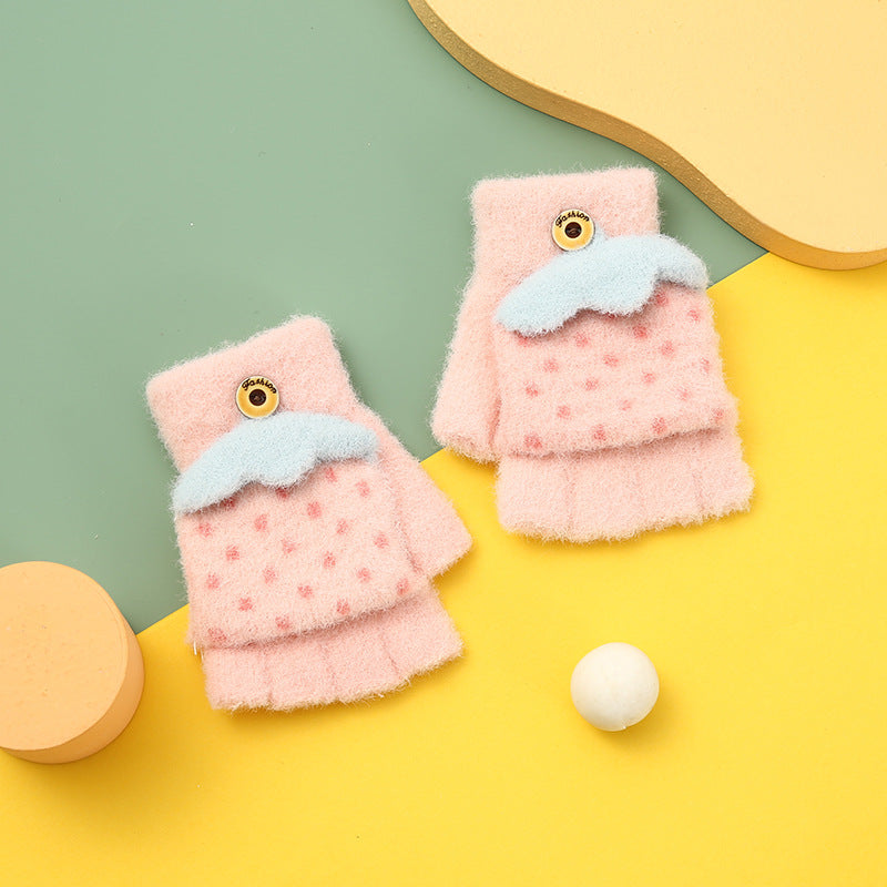 Cute Cartoon Fleece Gloves for Kids and Adults
