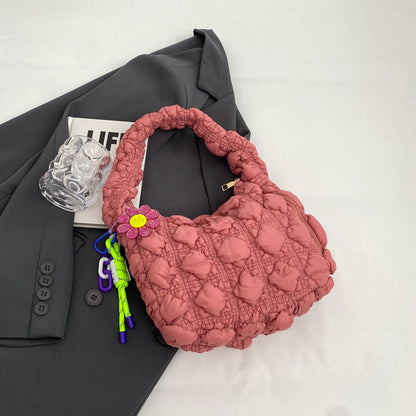 Trendy Pleated Cloud Bag Soft Nylon Casual Shoulder Bag