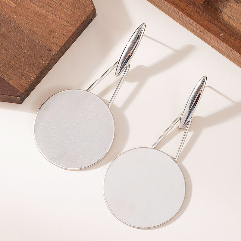 Geometric Circle Earrings Stylish Slimming Design For Women