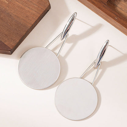 Geometric Circle Earrings Stylish Slimming Design For Women