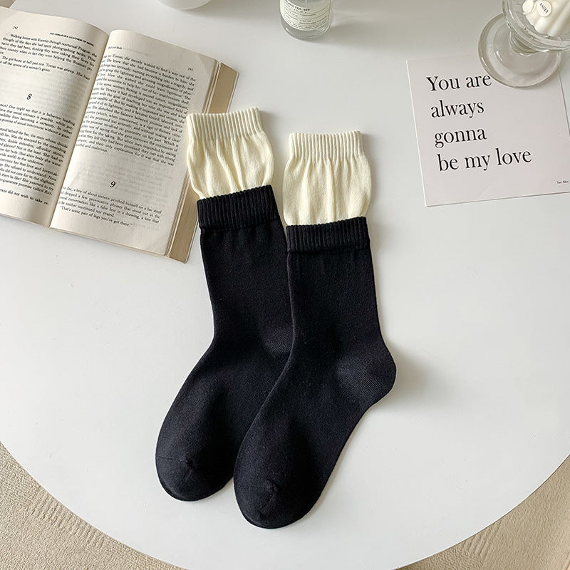 Rufia - Color Block Contrast Double Edge Socks