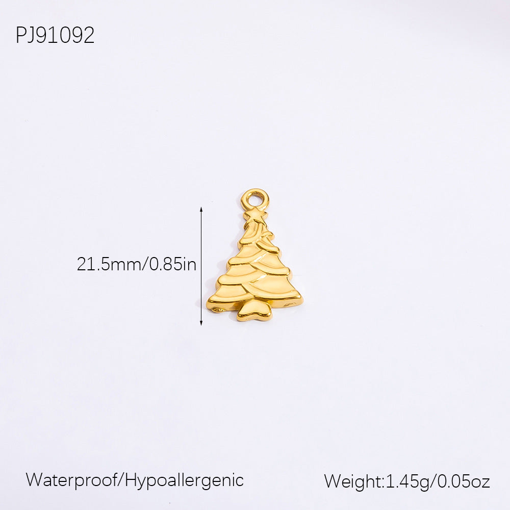 Heart Shaped Ocean Necklace Stainless Steel 18k Gold Pendant