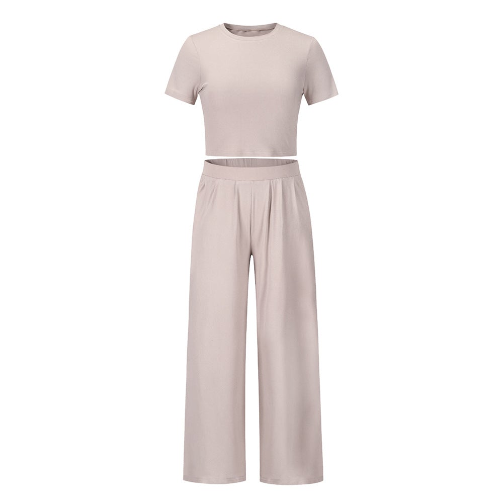 Fashion Suit Short-Sleeved T-Shirt+Trousers Two-Piece