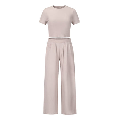 Fashion Suit Short-Sleeved T-Shirt+Trousers Two-Piece