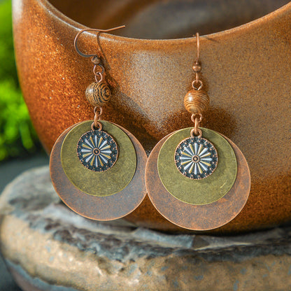 Ethnic Style Alloy Water Drop Earrings for Women