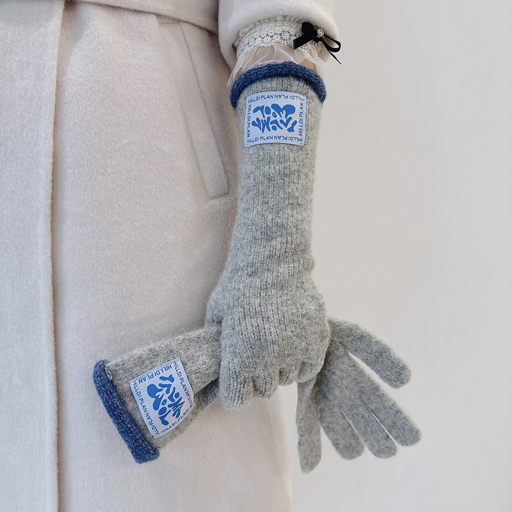 Winter Thermal Soft Touchscreen Wool Long Gloves