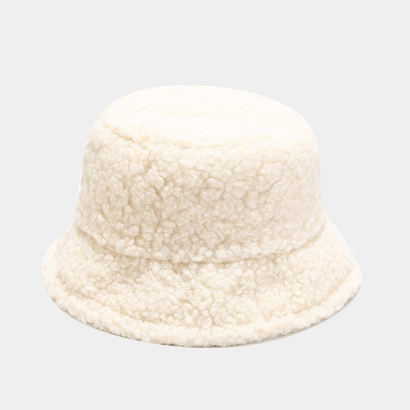 Solid Color Simple Lambswool Winter Buckrt Hats