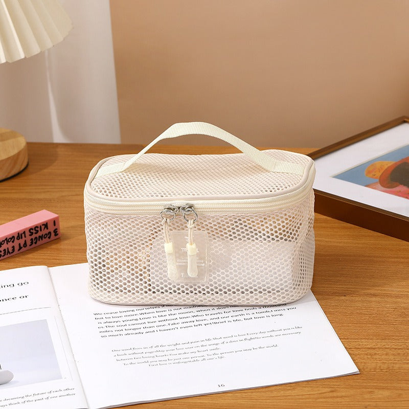 Solid Color Foldable Organizer Tote Bag