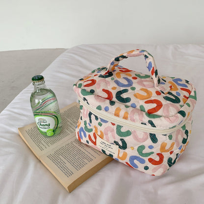 Cosbai - Floral Large Cosmetic Bag Storage Bag