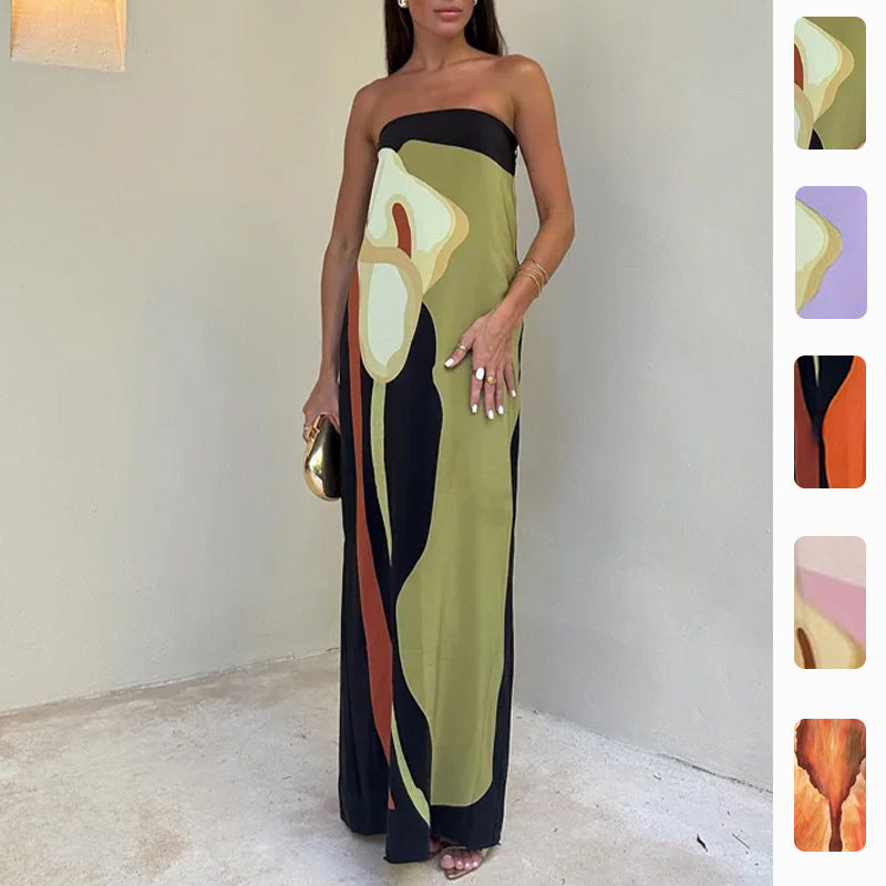Elegant Floral A-Line Dress for Women