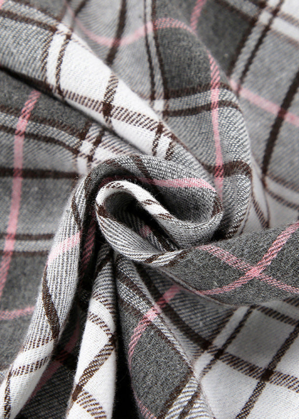 Plaid Oversized Shirt Soft Fabric Relaxed Fit