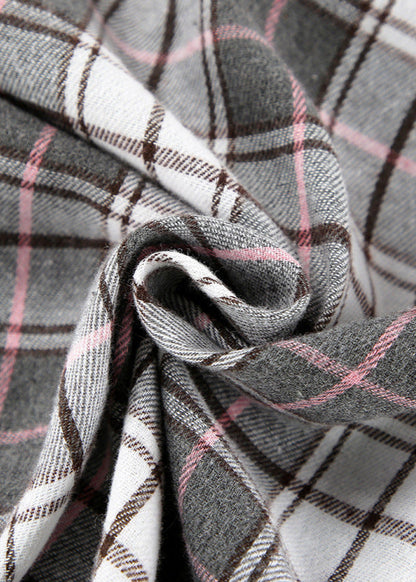 Plaid Oversized Shirt Soft Fabric Relaxed Fit