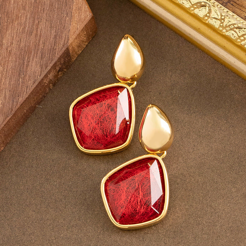 Geometric Acrylic Resin Earrings Stylish Casual Earrings For Women