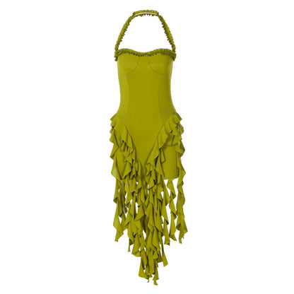 New Sexy Halter Neck Sleeveless Backless Bodycon Dress