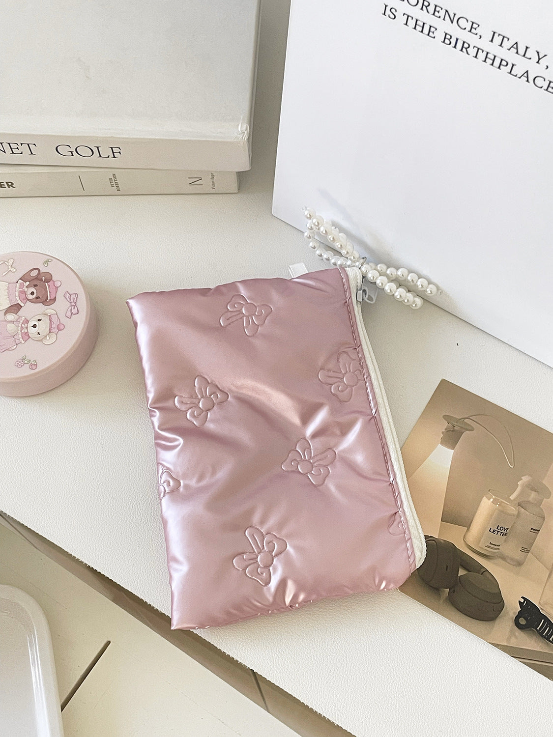 Butterfly Knot Coin Purse Portable Earphone Storage Bag