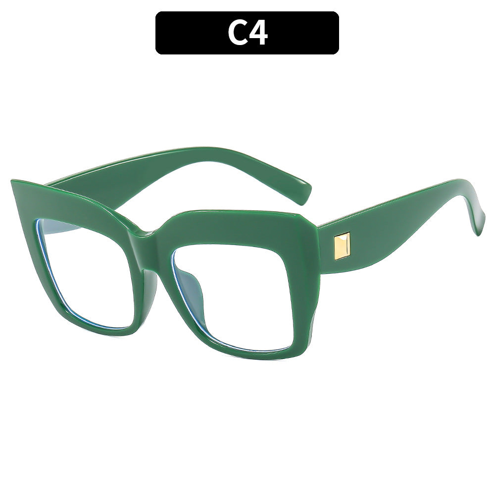 Trendy Large Frame Cat Eye Blue Light Blocking Glasses