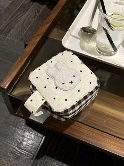 Cute Polka Dot Mini Storage Pouch Portable Makeup Coin Bag