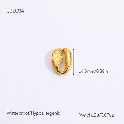 Heart Shaped Ocean Necklace Stainless Steel 18k Gold Pendant