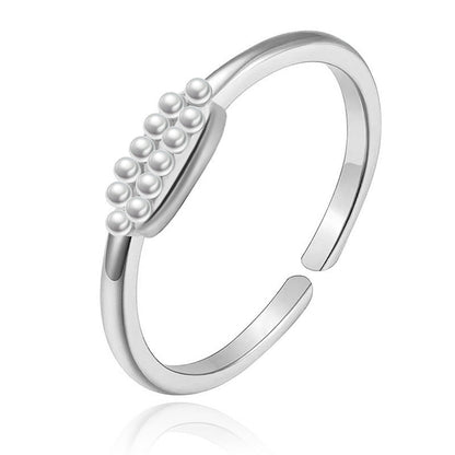Rhinestone Hollow Out Open Trendy Adjustable Ring