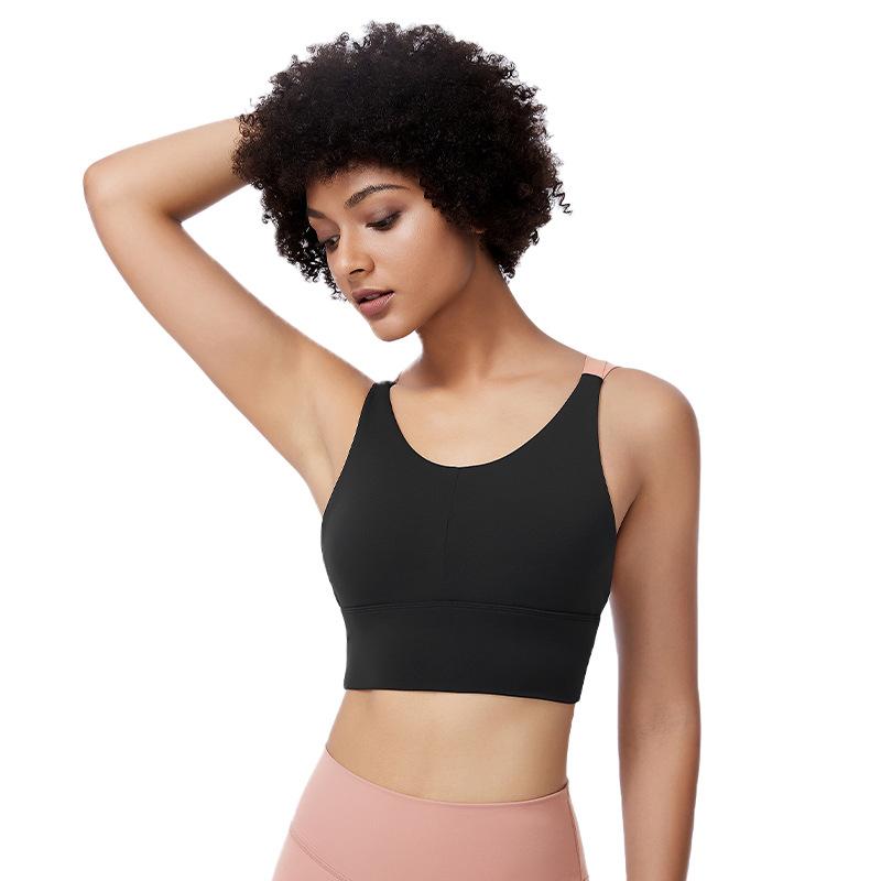Quick-Drying Running Sports Underwear Ladies Fitness Color Matching Vest Sports Bra Anti-Vibration Yoga Clothes
