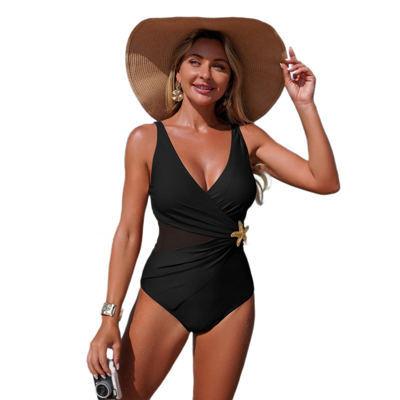 Women’S One-Piece Swimsuit With Mesh Detail