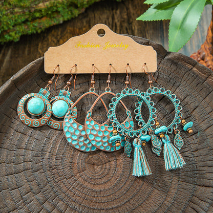 Bohemian Tassel Earrings Vintage Metal
