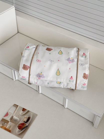 Cute Bear Makeup Bag Portable Large Capacity Travel Organizer