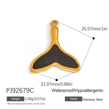 Heart Flower Pendant Accessories 18K Gold Plated Stainless Steel Jewelry
