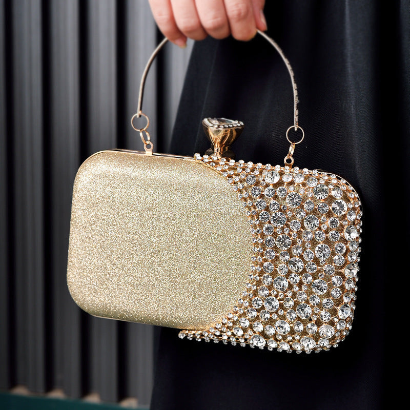 Rhinestone Evening Clutch Bag Chic Elegant Pouch
