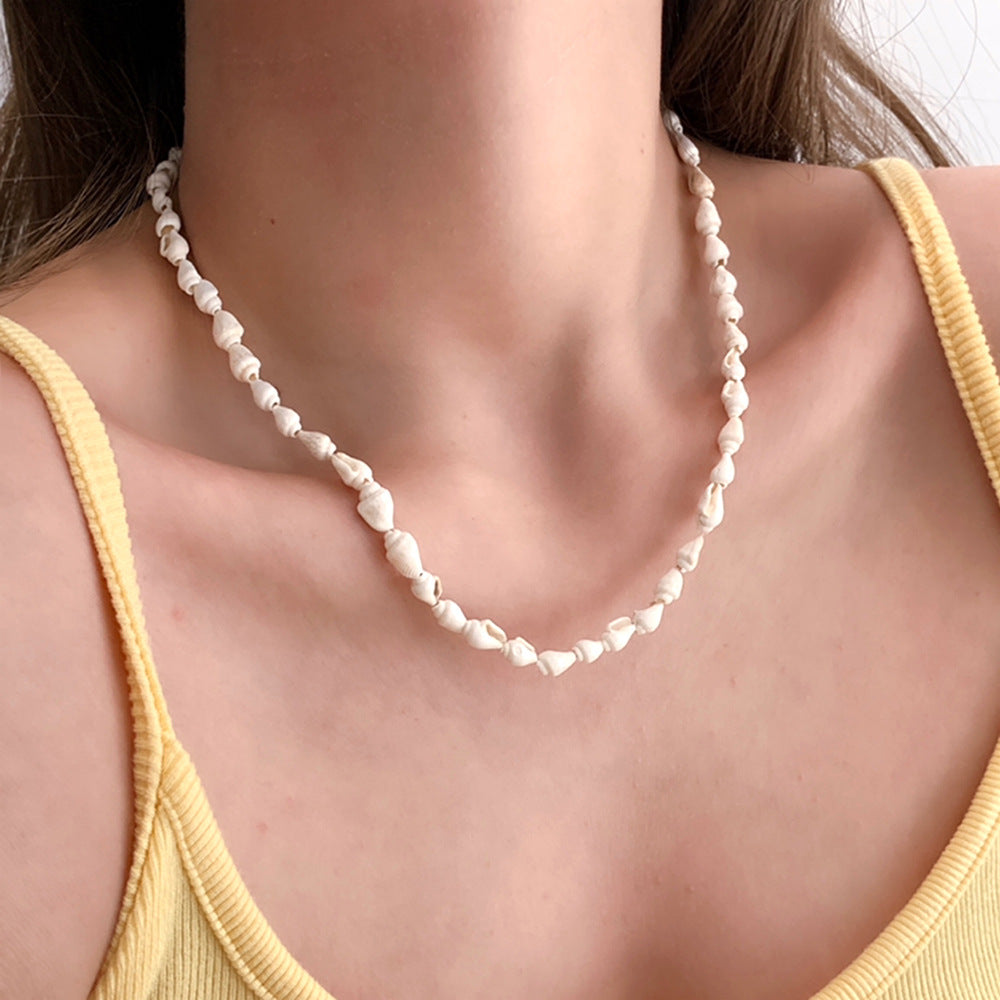 Minimalist Natural Shell Handmade Choker Necklace