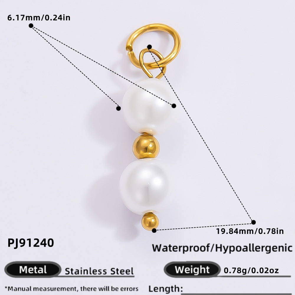 Handmade Stainless Steel 18K Gold Plated Earrings and Necklace Set