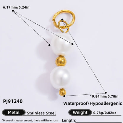 Handmade Stainless Steel 18K Gold Plated Earrings and Necklace Set