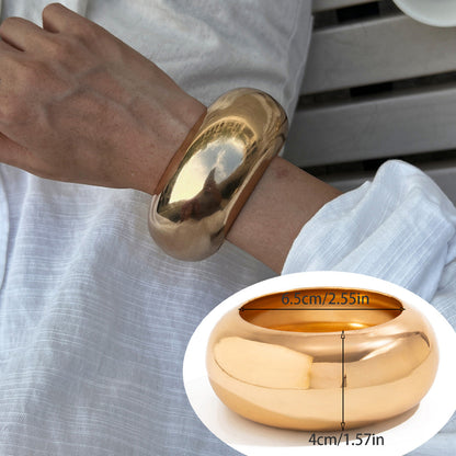 Bold Geometric Metal Cuff Bracelet Stylish Accessory