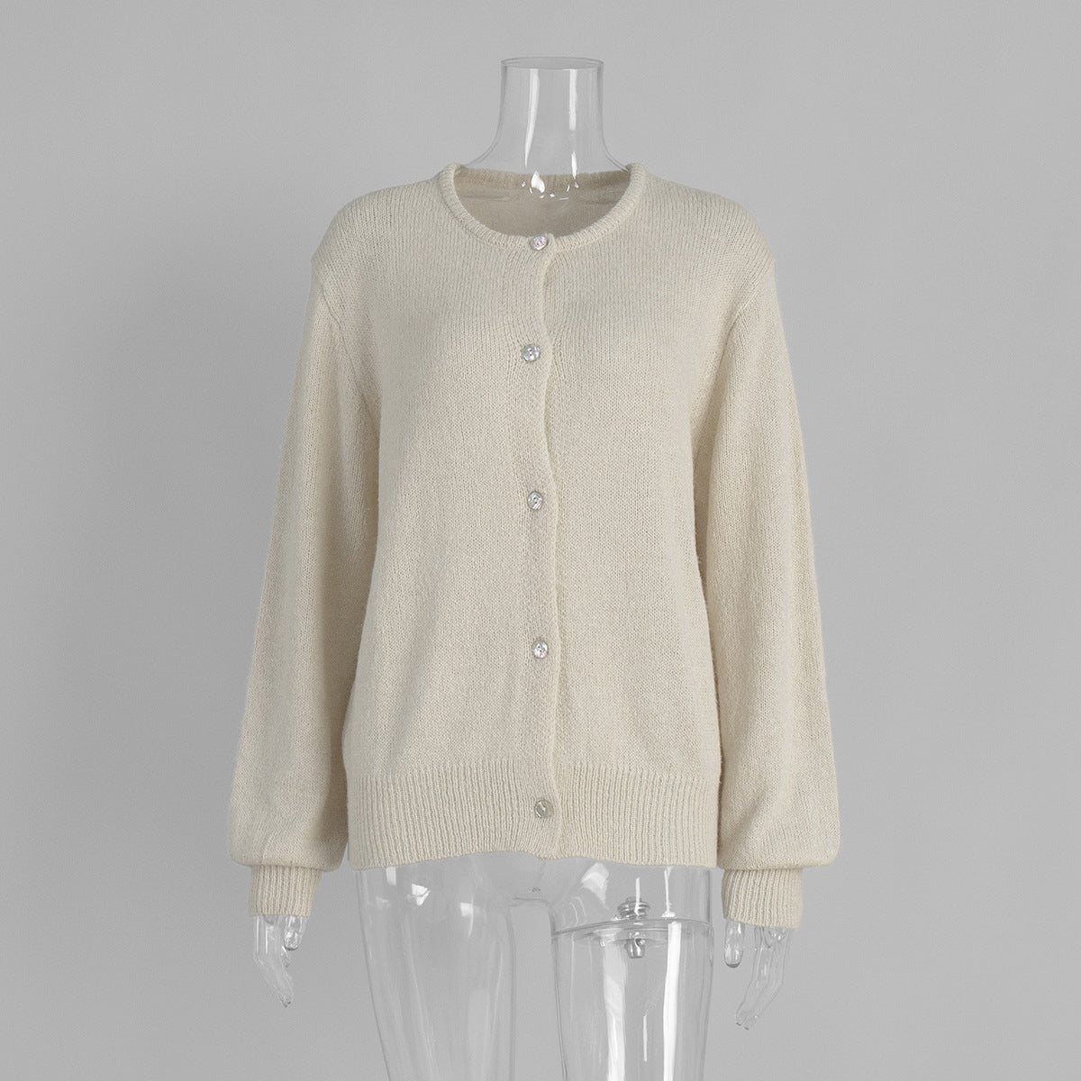 Pastel Color Knit Cardigan Women Comfortable Casual Sweater