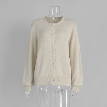 Pastel Color Knit Cardigan Women Comfortable Casual Sweater