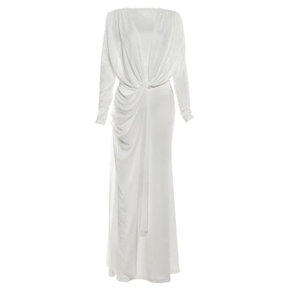 Sexy Slim Fit Irregular Mesh Long Dress