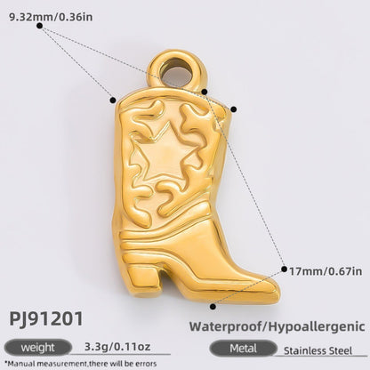 18k Gold Plated Stainless Steel DIY Jewelry Accessories Trendy Bracelet Necklace Charms