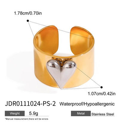 Love Color Block Adjustable Rings