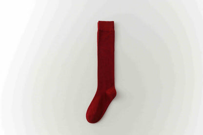Casual Solid Color Knee High Wool Socks