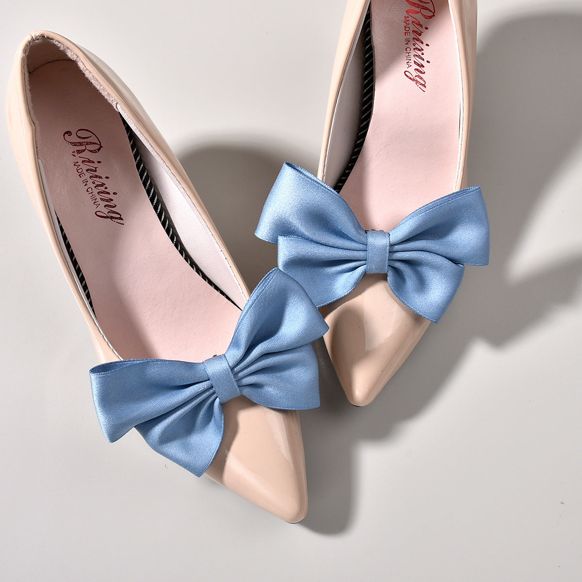 Bridal Wedding Accessories White Bow Shoe Clips Decorative Set