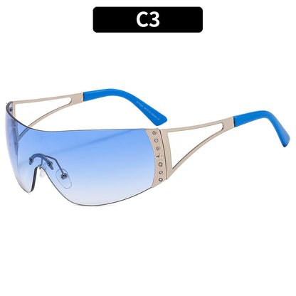 Retro Oval Metal Sunglasses with Gemstones for Outdoor Style