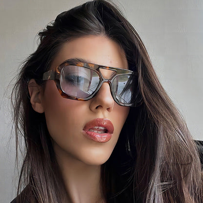 Trendy Pilot Sunglasses with UV400 Protection
