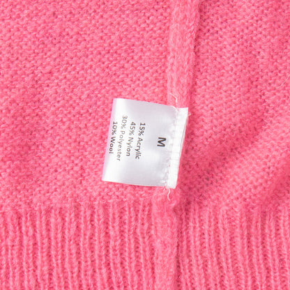 Pastel Color Knit Cardigan Women Comfortable Casual Sweater