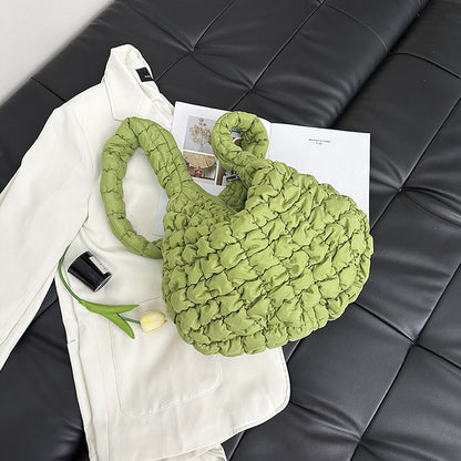 Wrinkled Cloud Crossbody Bag Trendy Nylon Tote